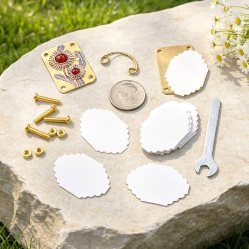 WANDIC Mini Metal Flower Press Kit,Pocket Flower Press Portable Pressing Machine for DIY Craft Making Art Projects Scrapbooking Bookmark - Image 3