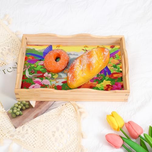 DOTSOPS 5D Diamond Art Kits for Adults Wooden Serving Tray with Handle - Image 4
