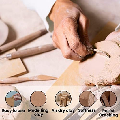 Old Potters Premium Air Dry Clay, Terra Cotta, 10 lbs - Image 2