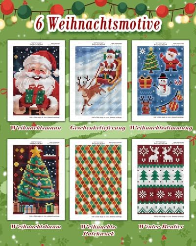 forever young Christmas Small Diamond Art Kits, 5x7 Inch Canvas - Image 3