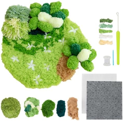 beausougon 3D Moss Latch Hook Coaster Kit for Adult Beginner Craft DIY by Unknown