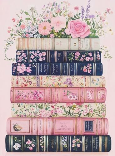 MYBISYMQQ Stamped Cross Stitch Kits - Flower Embroidery Starter Kit for Adult Beginners,Book Cross Stitch Kits Embroidery Kit Arts and Crafts for Beginners 15.7 x 11.8 Inches by Unknown