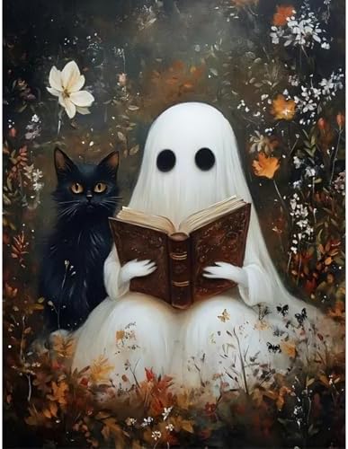 Halloween Stamped Cross Stitch Kits for Beginners Adults - Ghosts and Cats Counted Cross Stitch Kits,Needlepoint Cross-Stitch Patterns Dimensions Needlecrafts Embroidery Kits Arts and Crafts by Unknown