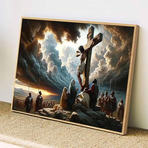 Jesus Paint by Numbers Kit for Adults Framed Canvas, Frameworkless - Image 2