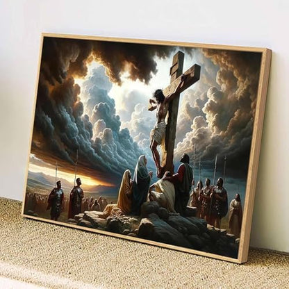 Jesus Paint by Numbers Kit for Adults Framed Canvas, Frameworkless - Image 2