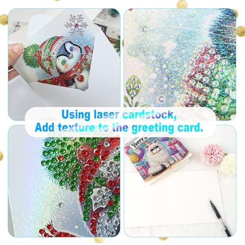 6-Pack Pets Birthday Diamond Painting Greeting Card Kits, Special Shaped Diamonds Painting, DIY Handcraft for Relatives and Friends with Wishes,Unique Design Crafting for Birthday Cards - Image 4