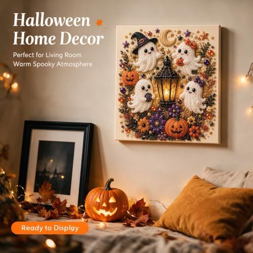 LDLXLHTE Halloween Ghost Pearl Art DIY Kit,Pearl Painting Kits for Adults - Image 3