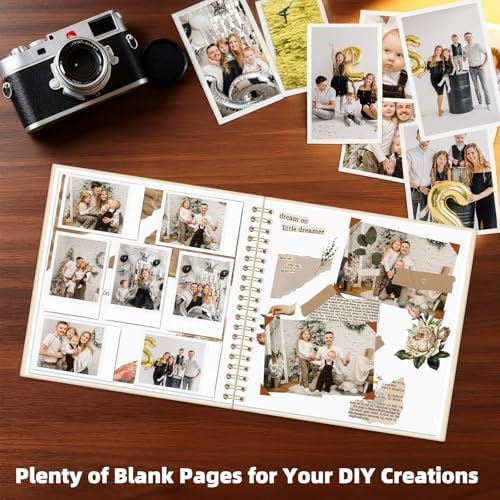 Vienrose Scrapbook Album Gift Set, 10x10 Inch, 80 White Pages, Pink - Image 4