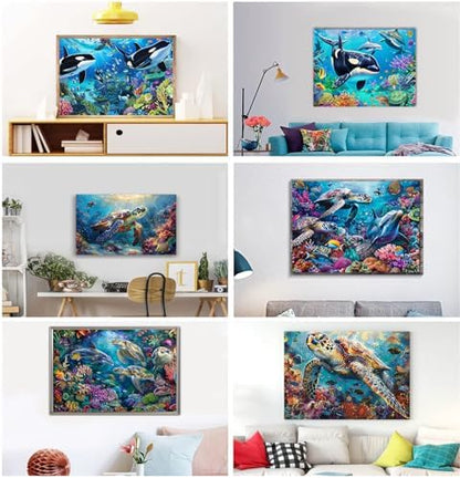 DOTSOPS6 Pcs Turtle Dolphin Diamond Painting Kits Art Adults Painting Kits - Image 6