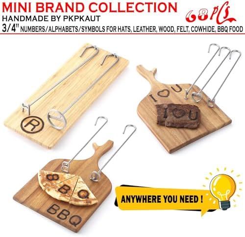 68Pcs 3/4" Custom Branding Iron for Wood, Leather Branding Stamp - Image 6