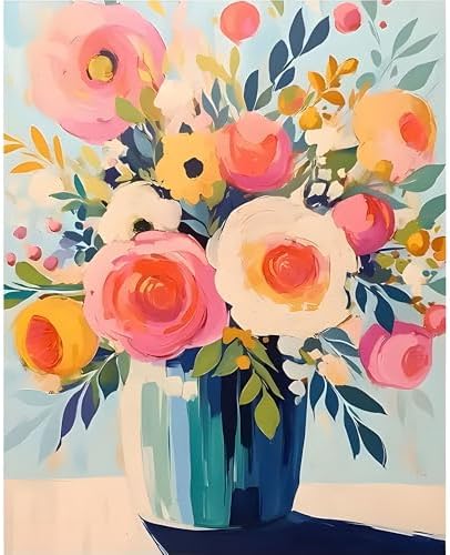 Arttoplus Flower Paint by Numbers Kit for Adults Beginner 16x20 inch by Arttoplus