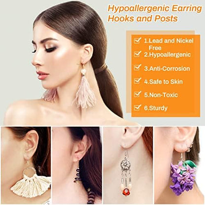 Hypoallergenic Earring Making Kit, 2000Pcs Earring Making Supplies Kit - Image 6