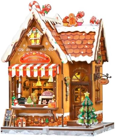 Fsolis Christmas Book Nook Kit, DIY Miniature House by FsolisDIYDollhouse