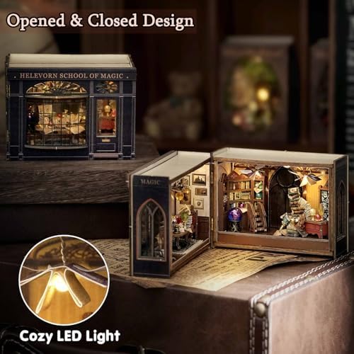 DIY Miniature House Kit with Furniture, Opened & Closed Mini Cube Dollhouse - Image 3