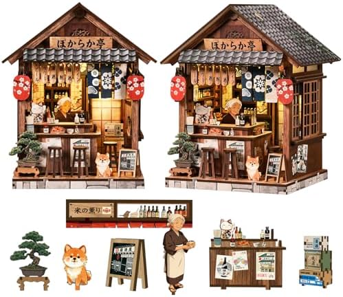 DIY Book Nook Kit, 3D Wooden Puzzles for Adults, Japanese Izakaya by Unknown