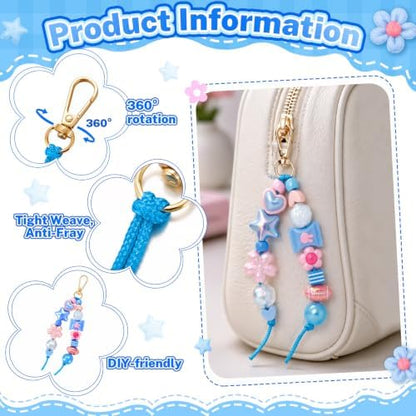 Wurosi 55 Pcs Paracord Keychain Kit, Beadable Keychain Making Kit - Image 3