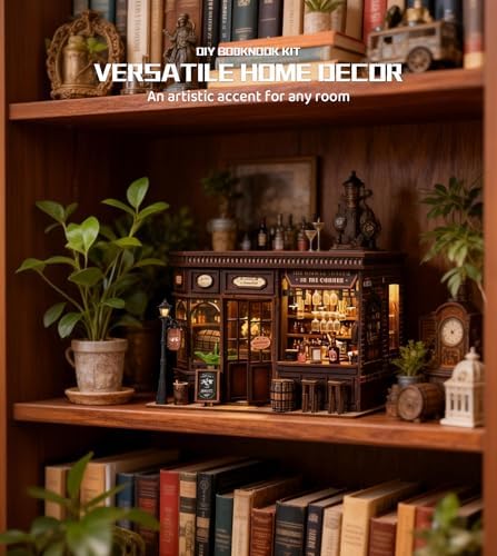 Roroom DIY Miniature House Kit, Vintage Corner Tavern Dollhouse Kit - Image 4