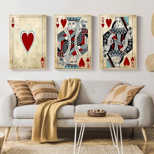 Mandun Poker Paint by Numbers Kit for Adults, 3 Pack, 7.8x11.8 inch - Image 3