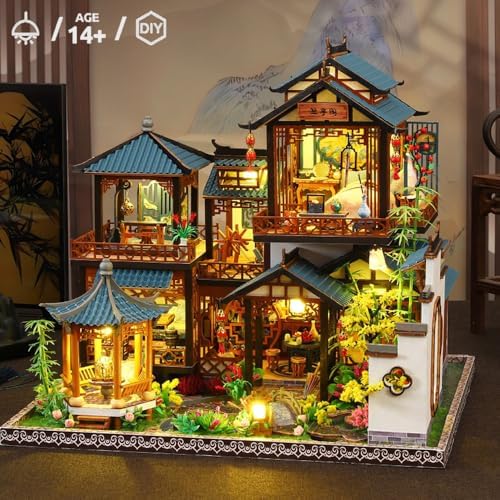 DIY Miniature Dollhouse Kit, Mini House Making Kit with Light - Image 7