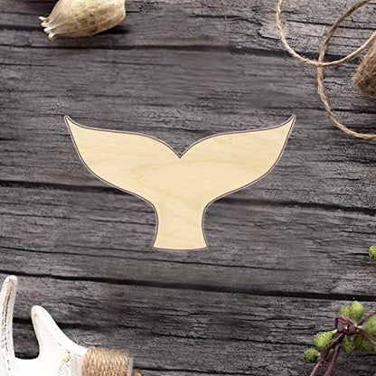 Mermaid Tail Wood Craft,Unfinished Wooden Cutout Art,DIY Wood Sign, Inspirational Farmhouse Wall Plaque,Rustic Home Decor for Front Door Entryway Porch Bar Pub Party by Arupkeer