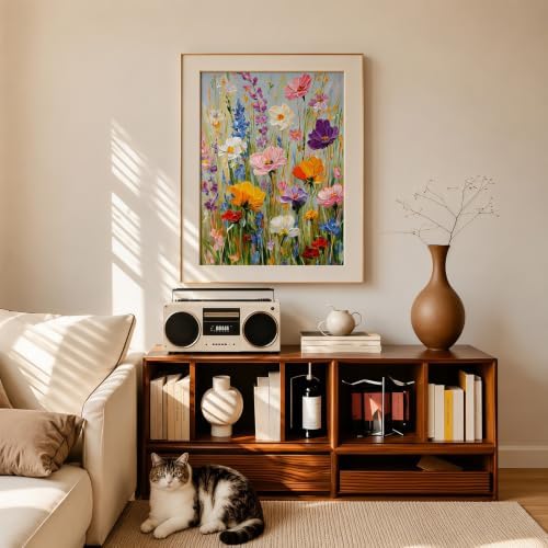 Floral Wildflower Stamped Cross Stitch Kits for Beginner 12x16 Inch - Image 3
