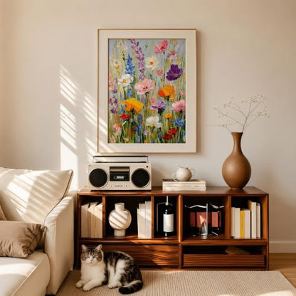 Floral Wildflower Stamped Cross Stitch Kits for Beginner 12x16 Inch - Image 3