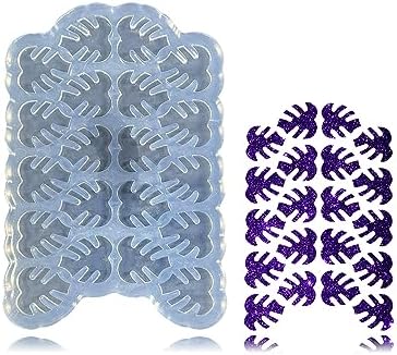 Angel Wings Mini Palm Leaves Shape Earrings Mold for UV Resin Epoxy Resin Mold for DIY Earrings, Ear Studs, Pendant, Jewelry Making Crafts, Chocolate Cake Mold Silicone Molds by AngelWings