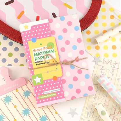 icceemee 160 Sheets of Colorful Dots Scrapbook Paper, journaling Scrapbook Supplies Craft Collage Paper Set, Junk Journal Bullet Journal Poster Room Decor for Card Making Decorative Gifts by ICCEEMEE