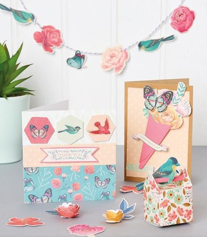 Bee & Bumble Cardmaking Craft Making Supplies Box Bluebirds & Roses, Die-Cut, Notelets, Stamps, Decoupage, Stickers, A6 Cards & Envelopes, Scrapbooking, Personalised Cards Birthday, Wedding, Christmas - Image 4