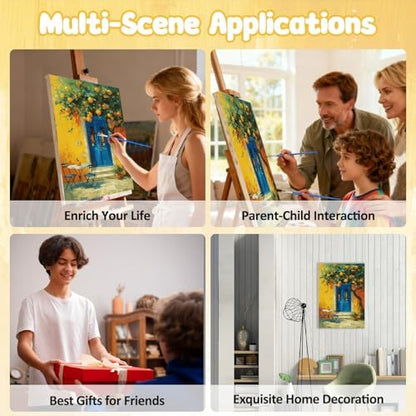 MAXBYE Framed Paint by Numbers Kits for Adults, Lemon Tree Paint by Numbers Kit for Adults with Wooden Easel, Easy DIY Oil Painitings Kits with Tools for Beginners Gift Home Wall Decor 10×14 Inch - Image 7