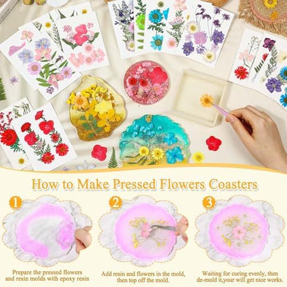 Evatage 200 Pcs Small Dried Pressed Flowers for Resin Crafts - Image 3
