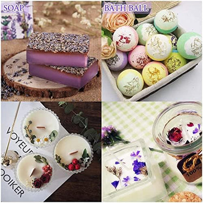 20 Bags Dried Flowers,100% Natural Dried Flowers Herbs Kit for Soap Making, DIY Candle Making,Bath - Include Rose Petals,Lavender,Don't Forget Me,Lilium,Jasmine,Rosebudsand More - Image 4