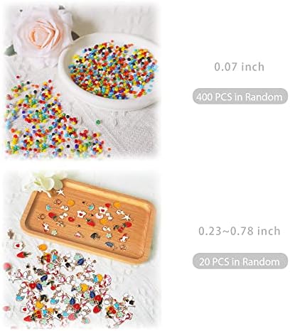 Earring Making Kit with 740 PCS Beading Hoop Earring Finding Component Accessories Hooks Jump Rings Loop Earring Backs Beads and Charms for Jewelry Making(740) - Image 3