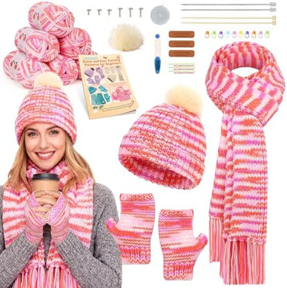 Katech Knitting Kit for Beginner- Beginners Knitting Kit for Adults Kids by Katech