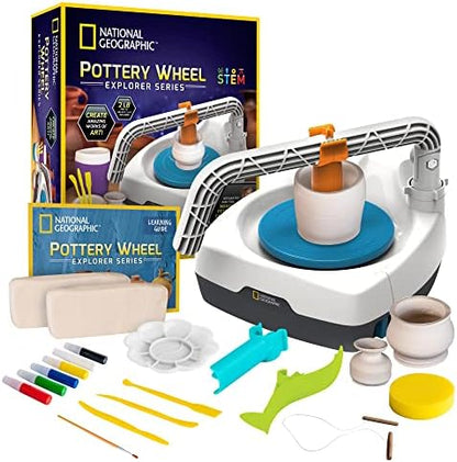 National Geographic Pottery Wheel for Kids Complete Beginner Kit by BlueMarbleToys