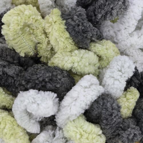 JubileeYarn Fun Finger Loops Yarn - Silver Tan Black - 5 Skeins - Image 2