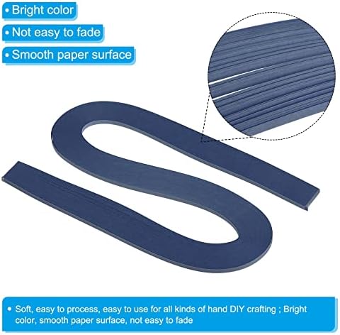 PATIKIL Quilling Strips Paper 120pcs 1/8"(3mm) 54cm Origami Paper Quilling Strip for Art DIY Hand Craft Christmas Dark Blue - Image 3