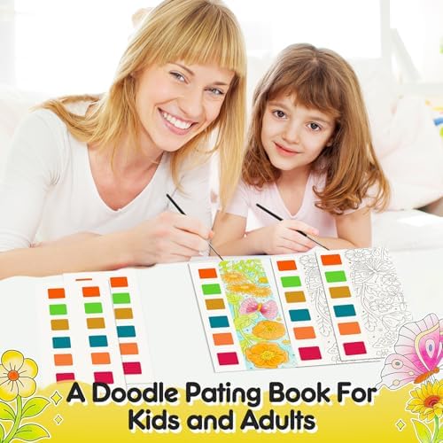 Watercolor Painting Coloring Books Pocket Watercolor Paint Bookmarks - Image 5