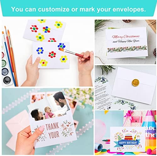 90 Packs A1 Envelopes, 3.625x5.125" Envelopes White, Small Envelope RSVP Envelope, Self Seal for Weddings, Photos, Postcards, Greeting Cards, Mailing - Image 5