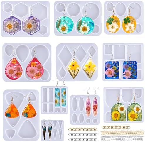 LET'S RESIN Earring Resin Molds, 171Pcs Jewelry Making Kit by LETSRESIN