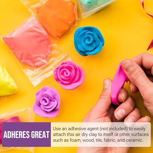 CALPALMY Air Dry Clay, 24-Pack Colors Moldable Cosplay Foam Clay for Kids Gifts Partty and School Project Supplies, Perfect for Crafts Sculpting and Artistic Projects (8.5oz/Pack) - Image 5