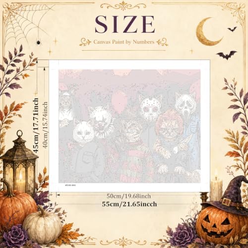 xcemhil Halloween Paint by Number Kit for Adults, 16x20inch - Image 2