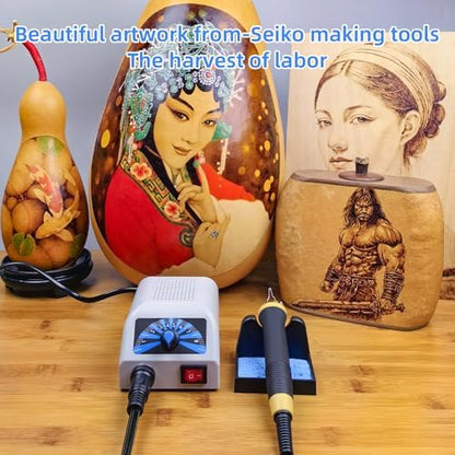 FIRElood LH20 Wood Burning Kit,Wood Burning Tool, Adjustable Temperature Wood Burner Kit,professional wood burning kit for Adults Beginners Craft,pyrography pen Comes With 30Pyrography Wire Tips - Image 2