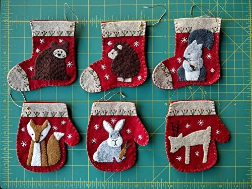 Generic, Christmas Critters Felt Ornament Kit | DIY Wool Stocking Applique from Rachel's of Greenfield, 0919 - Image 7