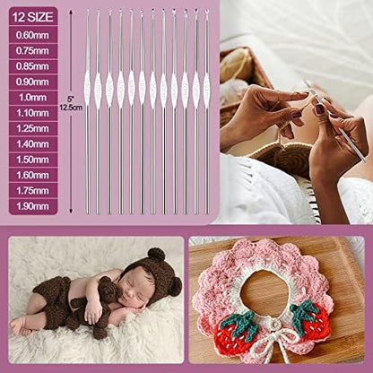 Aeelike Full Crochet Kit for Beginners Adults, Purple Flower - Image 5