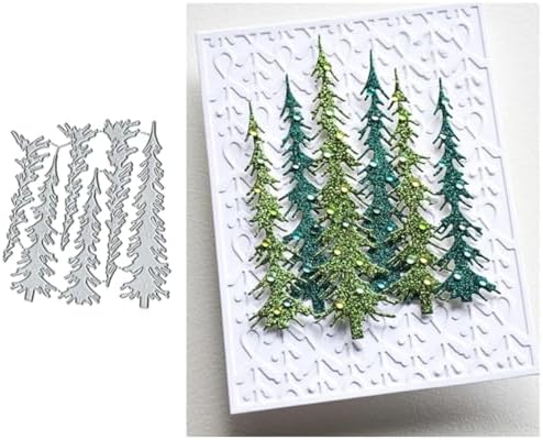 Scrapbooking Die-Cuts, Christmas Metal Cutting Dies for Card Making, Paper Craft Punch Template, Background Embossing Stencils, DIY Album Décor (Christmas Tree-11.7x11.8cm) by FAWENUCY