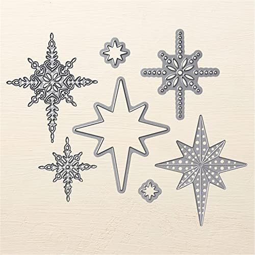 Scrapbooking Die-Cuts, Christmas Metal Cutting Dies for Card Making, Paper Craft Punch Template, Background Embossing Stencils, DIY Album Décor (Christmas Snowflakes-12.4x8.3cm) - Image 7