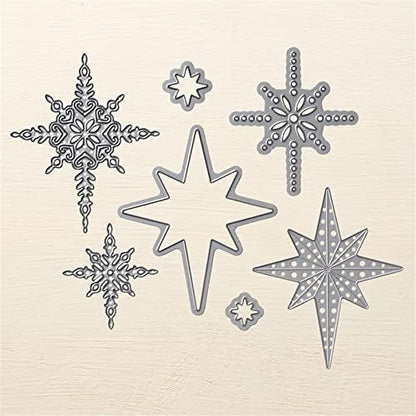 Scrapbooking Die-Cuts, Christmas Metal Cutting Dies for Card Making, Paper Craft Punch Template, Background Embossing Stencils, DIY Album Décor (Christmas Snowflakes-12.4x8.3cm) - Image 7