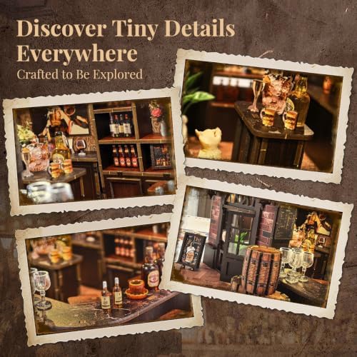 Vintage Pub Book Nook Kit, DIY Miniature House for Adults - Image 4