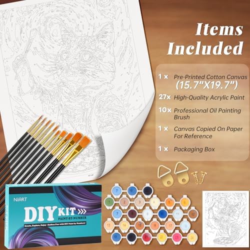 NiArt Paint by Numbers Kit for Adults Beginners, Canvas 16x20 Unframed - Image 3